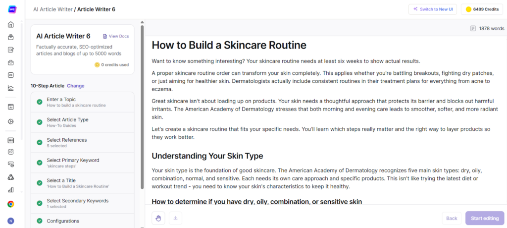 Article Writer 6 gives a well-researched and optimized content that follows all of Google's guidelines.