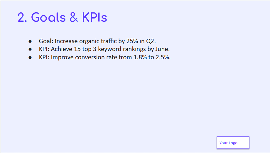 SEO Reports for Clients: Goals & KPIs