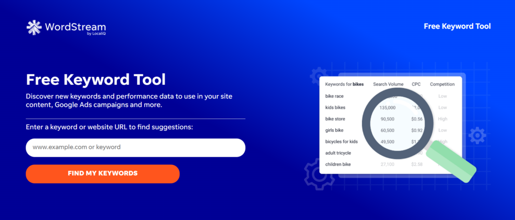 WordStream Free Keyword Tool
