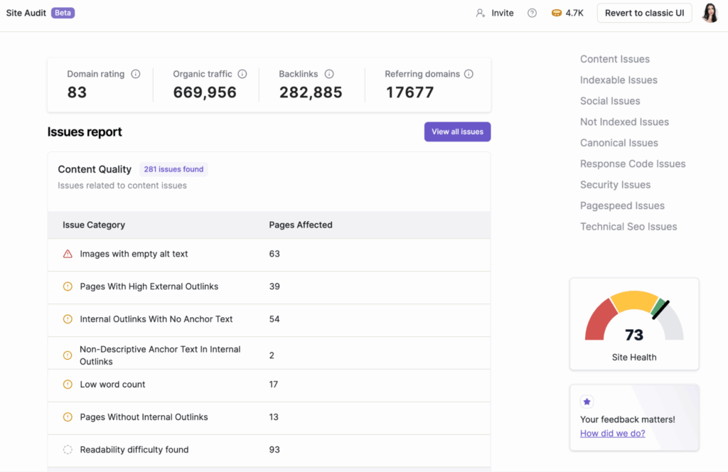 How Writesonic site audit tool helps with pagination issues