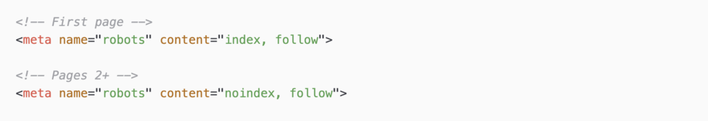 index vs. noindex pagination SEO