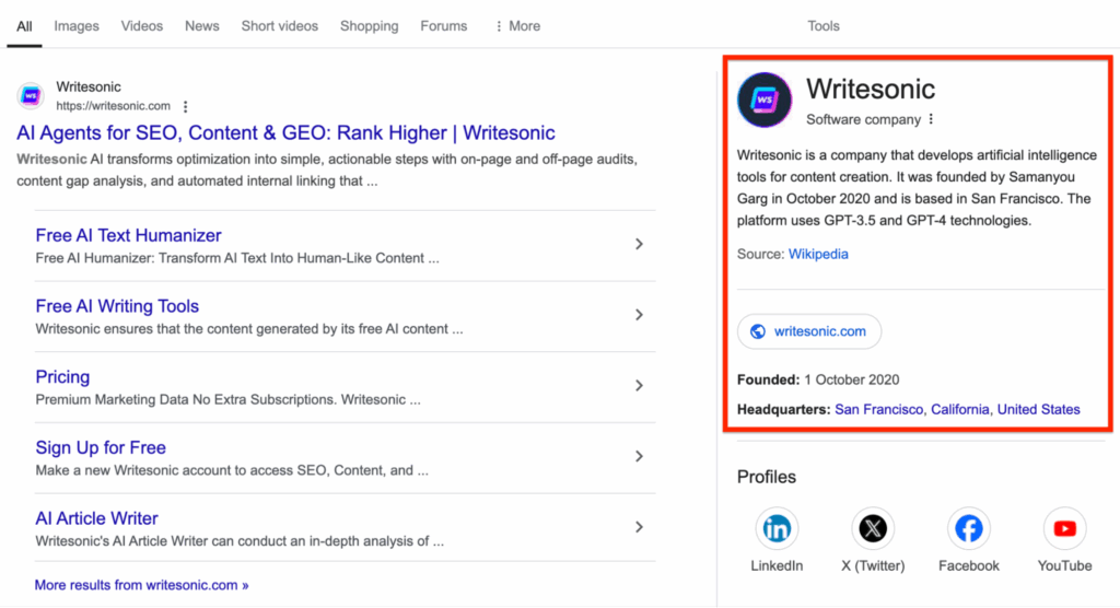Example of LocalBusiness schema markup for SEO for plumbers