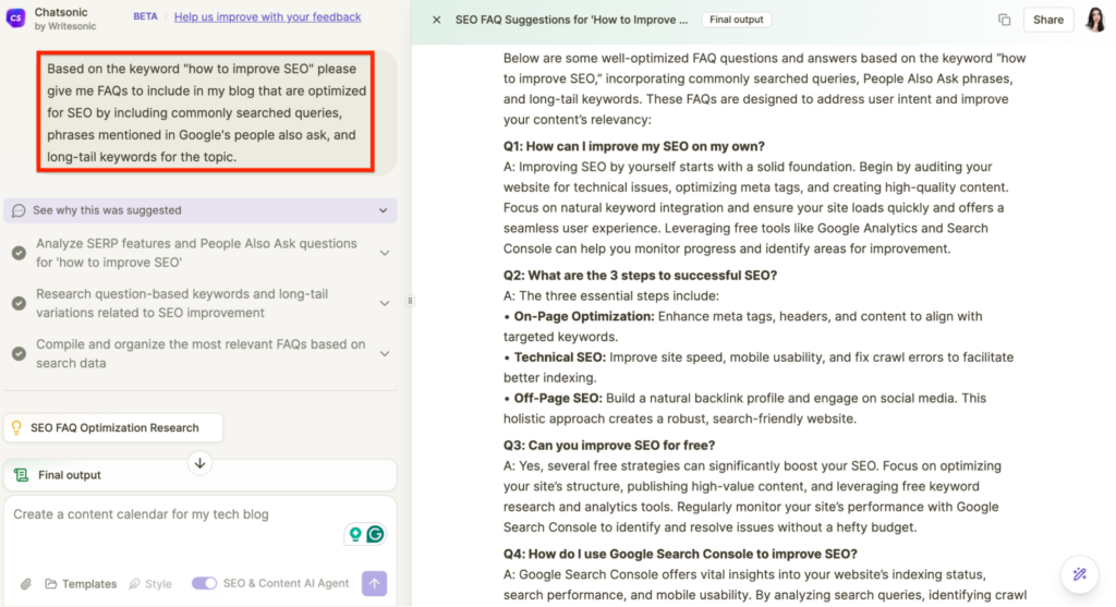 AI SEO tips: Identifying FAQs