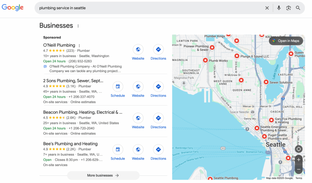 Local SEO for plumbers