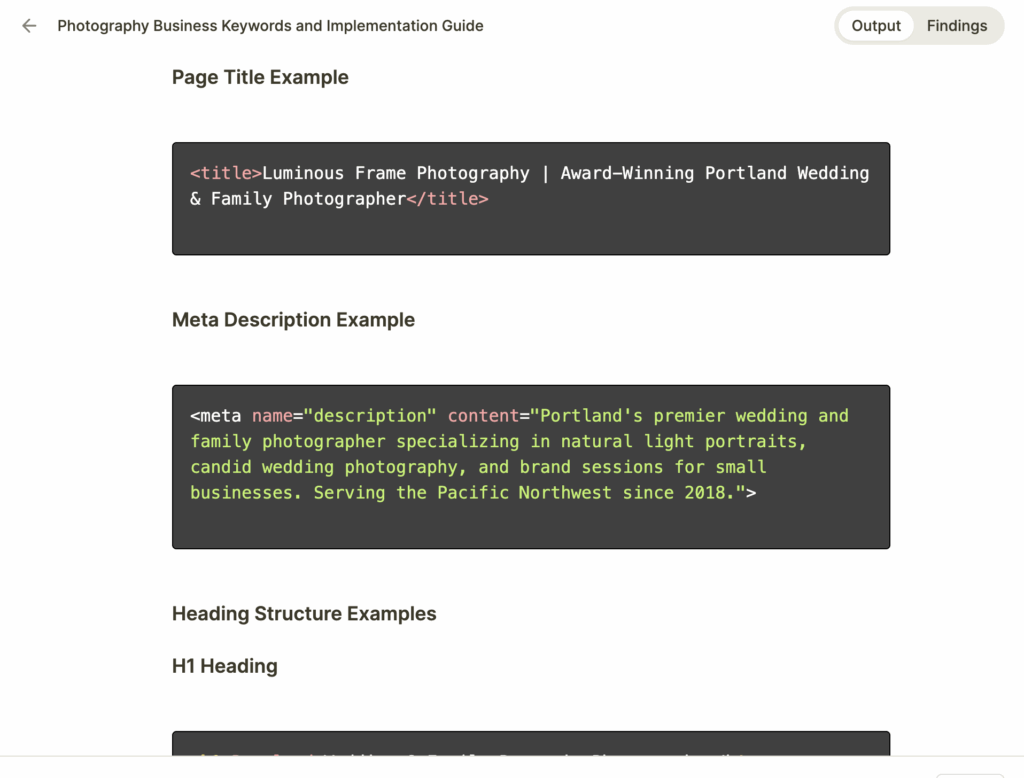 On-page SEO optimization for photographers using Writesonic AI agent